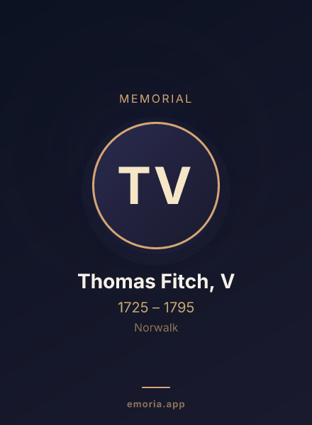 Memorial portrait of Thomas Fitch, V