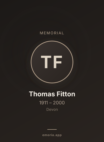 Memorial portrait of Thomas Fitton
