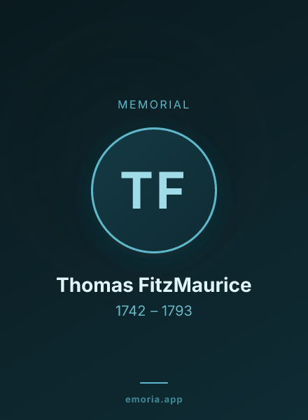 Memorial portrait of Thomas FitzMaurice