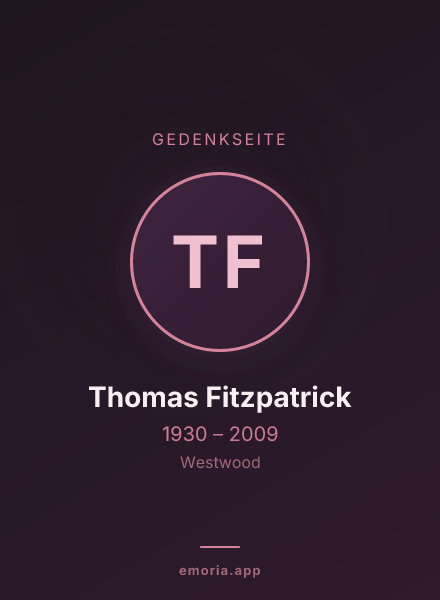 Gedenkportrait von Thomas Fitzpatrick