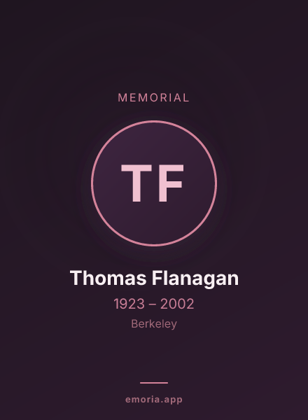 Memorial portrait of Thomas Flanagan