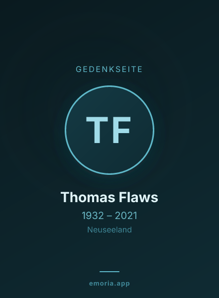 Gedenkportrait von Thomas Flaws