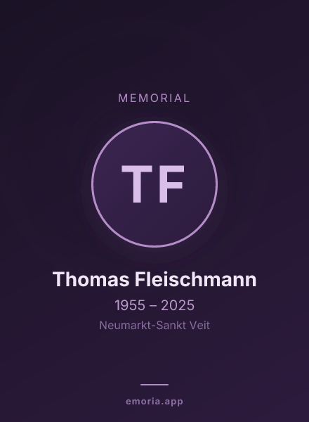 Memorial portrait of Thomas Fleischmann