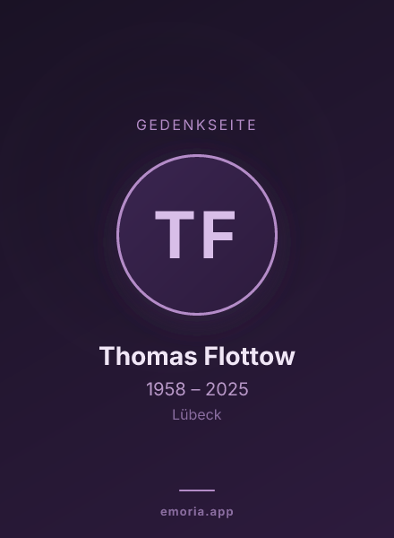 Gedenkportrait von Thomas Flottow