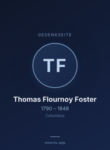 Gedenkportrait von Thomas Flournoy Foster