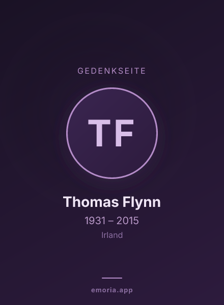 Gedenkportrait von Thomas Flynn