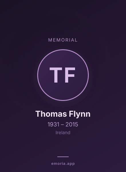 Memorial portrait of Thomas Flynn