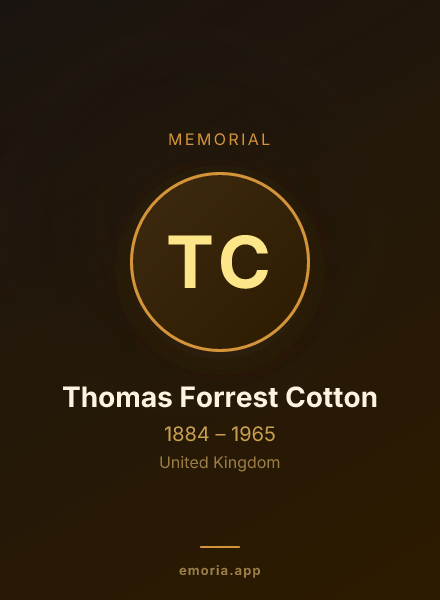 Memorial portrait of Thomas Forrest Cotton
