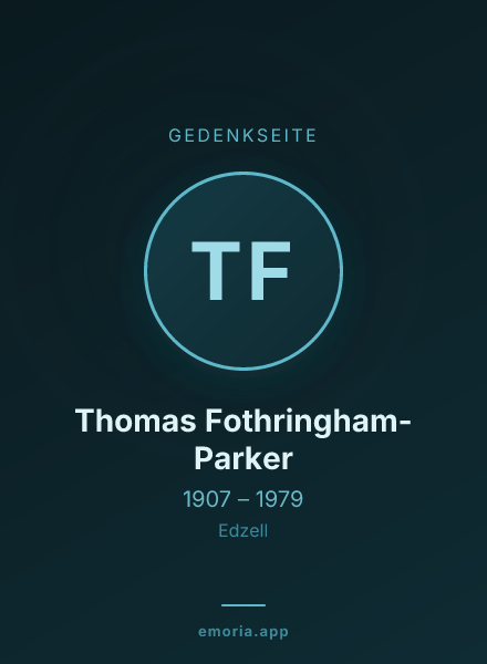 Gedenkportrait von Thomas Fothringham-Parker