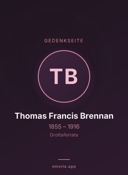 Gedenkportrait von Thomas Francis Brennan