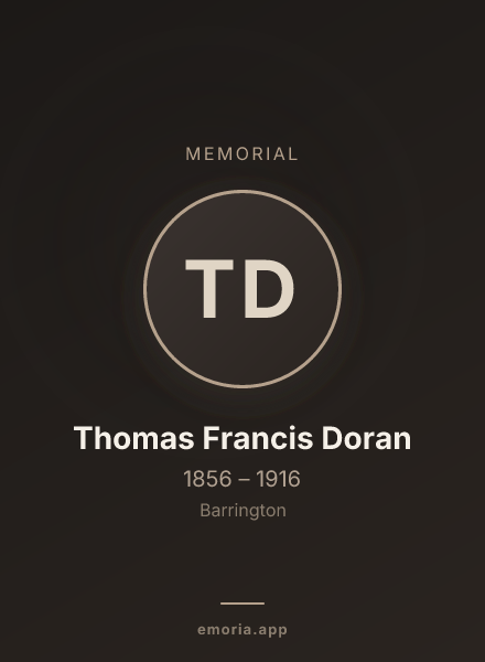 Memorial portrait of Thomas Francis Doran
