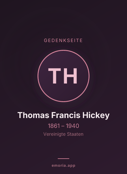 Gedenkportrait von Thomas Francis Hickey