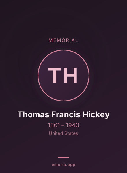 Memorial portrait of Thomas Francis Hickey