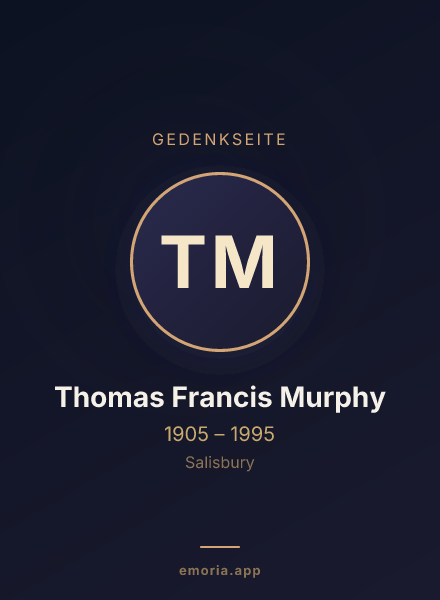Gedenkportrait von Thomas Francis Murphy