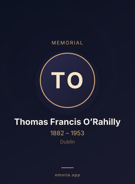 Memorial portrait of Thomas Francis O’Rahilly