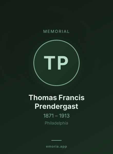 Memorial portrait of Thomas Francis Prendergast