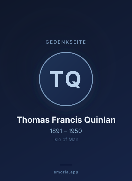 Gedenkportrait von Thomas Francis Quinlan