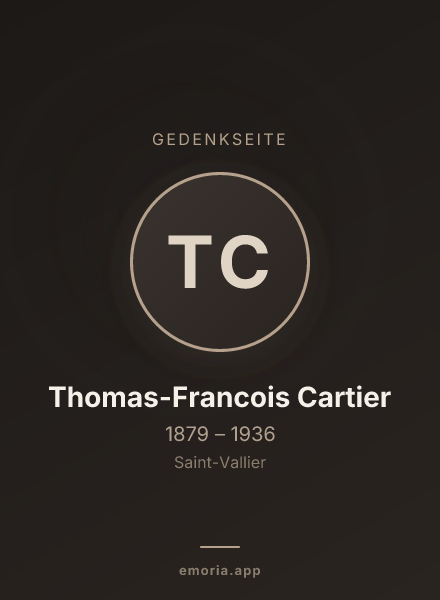 Gedenkportrait von Thomas-Francois Cartier
