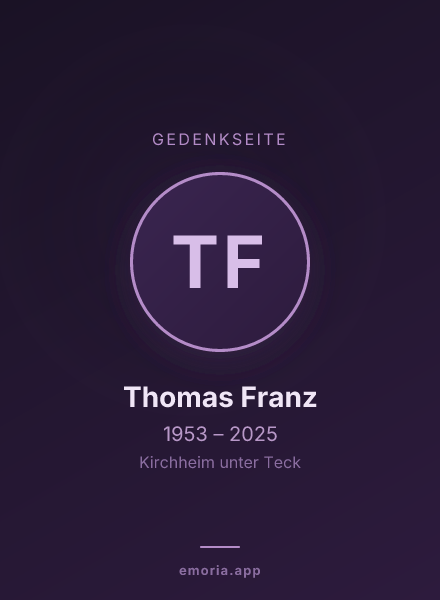 Gedenkportrait von Thomas Franz