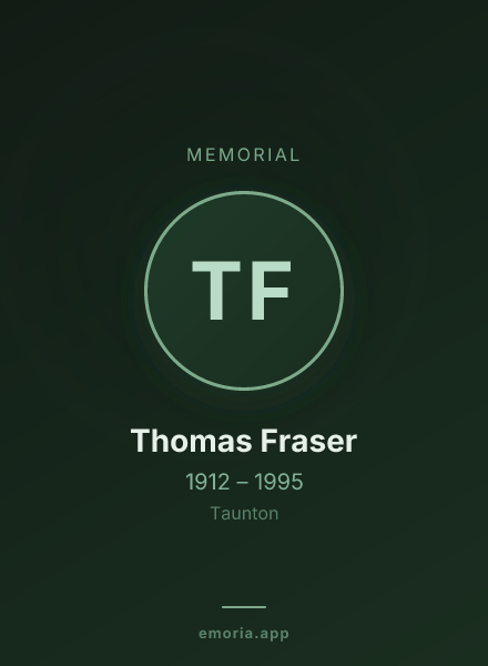 Memorial portrait of Thomas Fraser