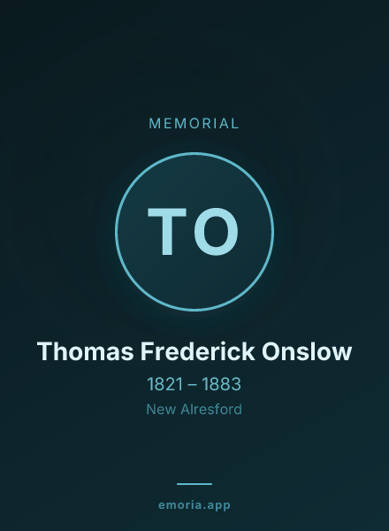 Memorial portrait of Thomas Frederick Onslow