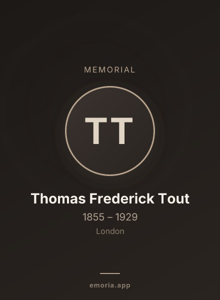 Memorial portrait of Thomas Frederick Tout
