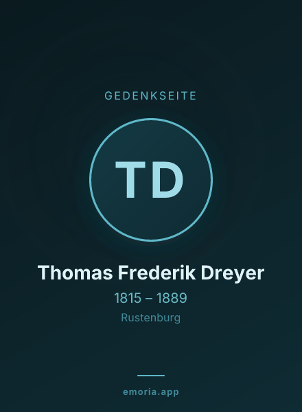 Gedenkportrait von Thomas Frederik Dreyer