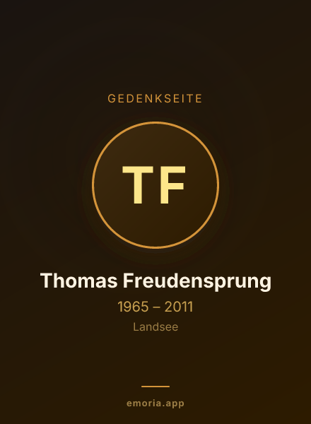 Gedenkportrait von Thomas Freudensprung