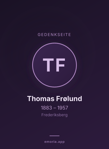 Gedenkportrait von Thomas Frølund