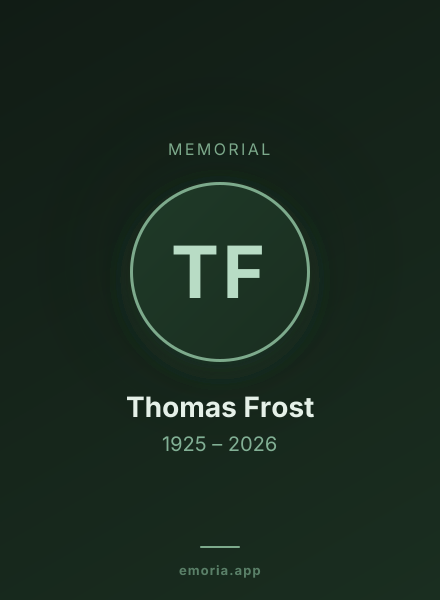 Memorial portrait of Thomas Frost