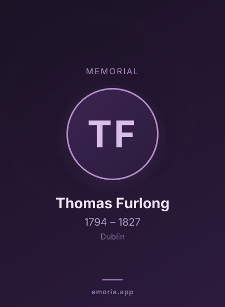 Memorial portrait of Thomas Furlong