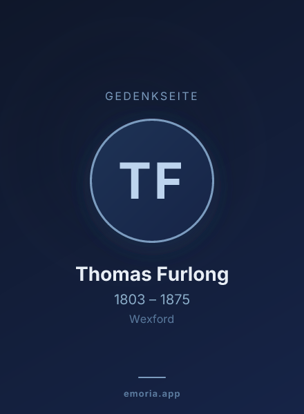 Gedenkportrait von Thomas Furlong
