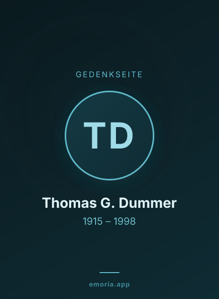 Gedenkportrait von Thomas G. Dummer