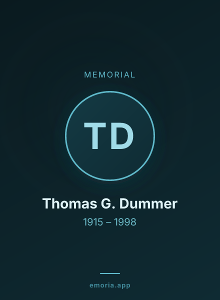 Memorial portrait of Thomas G. Dummer