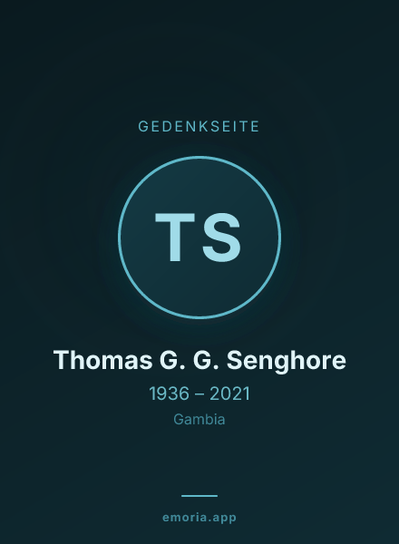 Gedenkportrait von Thomas G. G. Senghore
