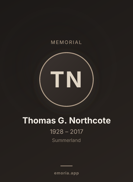 Memorial portrait of Thomas G. Northcote