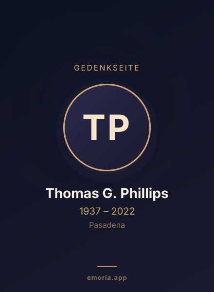 Gedenkportrait von Thomas G. Phillips