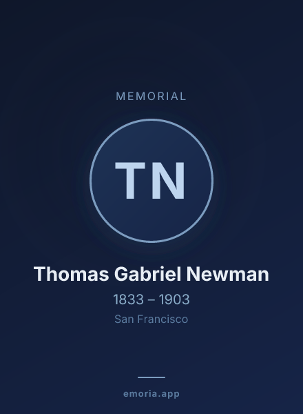 Memorial portrait of Thomas Gabriel Newman