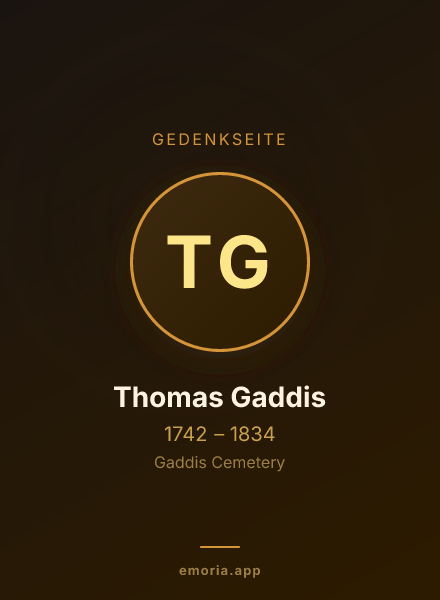 Gedenkportrait von Thomas Gaddis