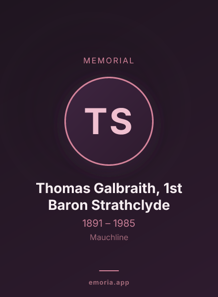 Memorial portrait of Thomas Galbraith, 1st Baron Strathclyde