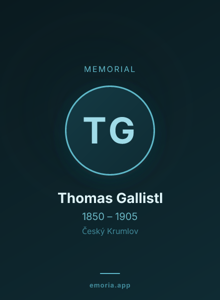 Memorial portrait of Thomas Gallistl