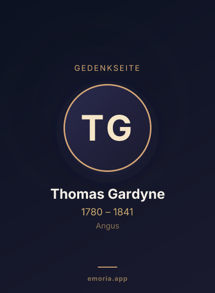 Gedenkportrait von Thomas Gardyne