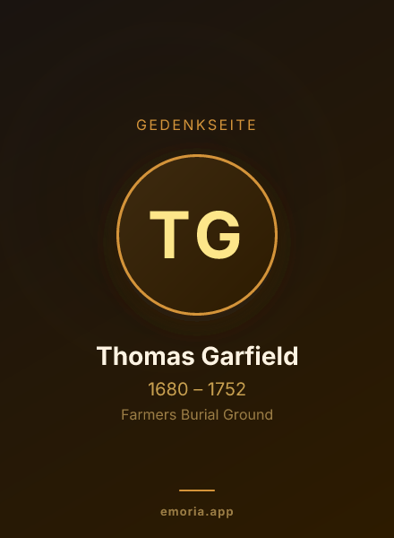 Gedenkportrait von Thomas Garfield