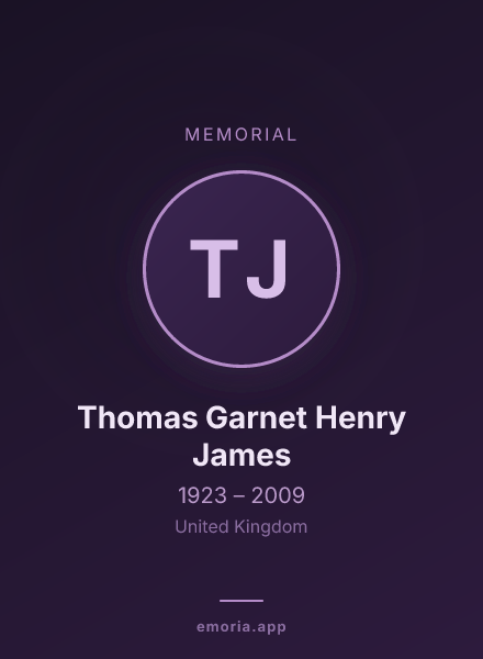 Memorial portrait of Thomas Garnet Henry James