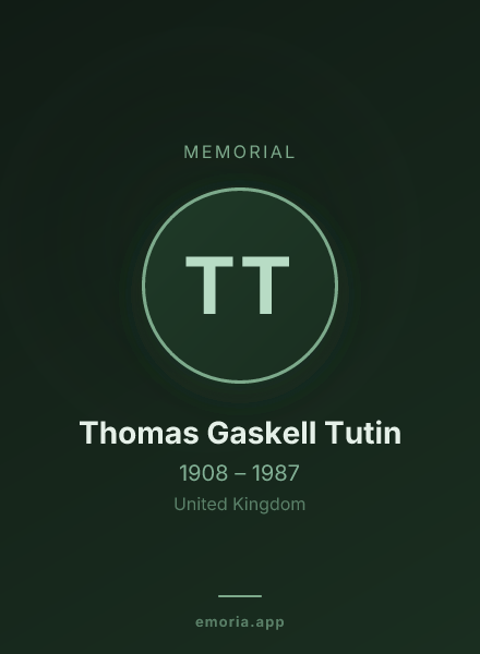 Memorial portrait of Thomas Gaskell Tutin