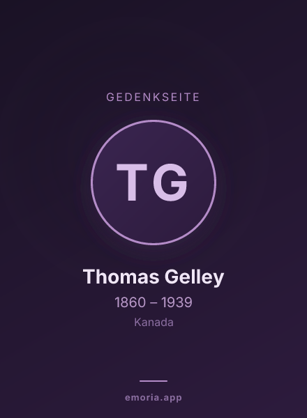 Gedenkportrait von Thomas Gelley