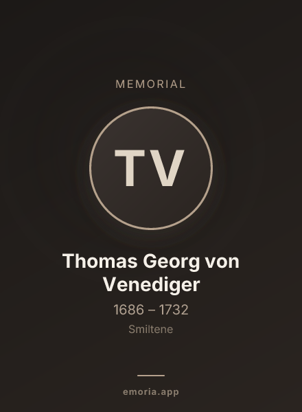 Memorial portrait of Thomas Georg von Venediger