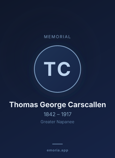 Memorial portrait of Thomas George Carscallen