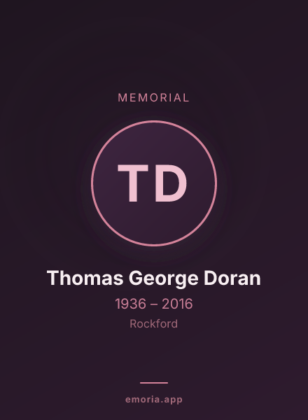 Memorial portrait of Thomas George Doran
