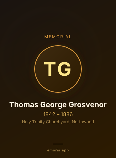 Memorial portrait of Thomas George Grosvenor